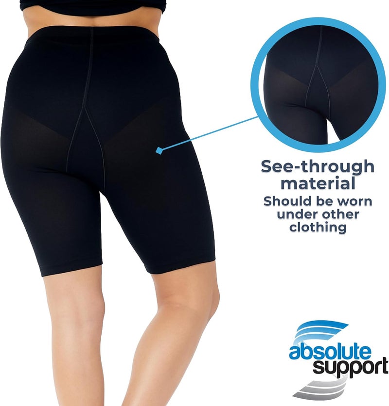 ABSOLUTE SUPPORT Women's 20-30 mmHg Compression Shorts – Support for Varicose Veins, Lymphedema, Surgical Recovery, Travel, Plus Size - Image 2